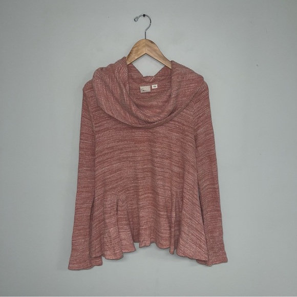 Anthropologie Postmark Sweater Size Small Pink "Maurisa" Cowl Neck Long Sleeves - Picture 2 of 11